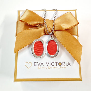 Personalised Sterling Silver Oval Floral Photo Locket