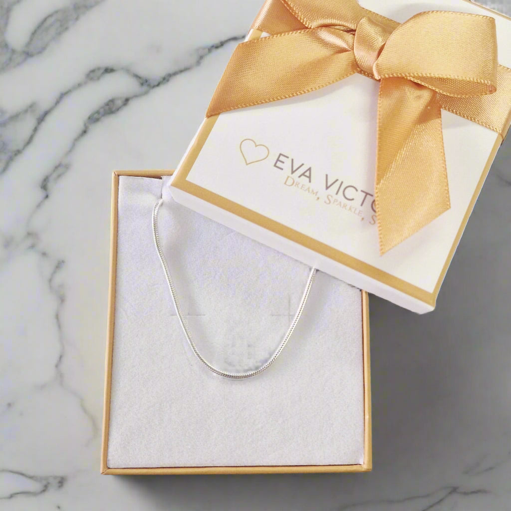 925 sterling silver snake chain in eva victoria gift box