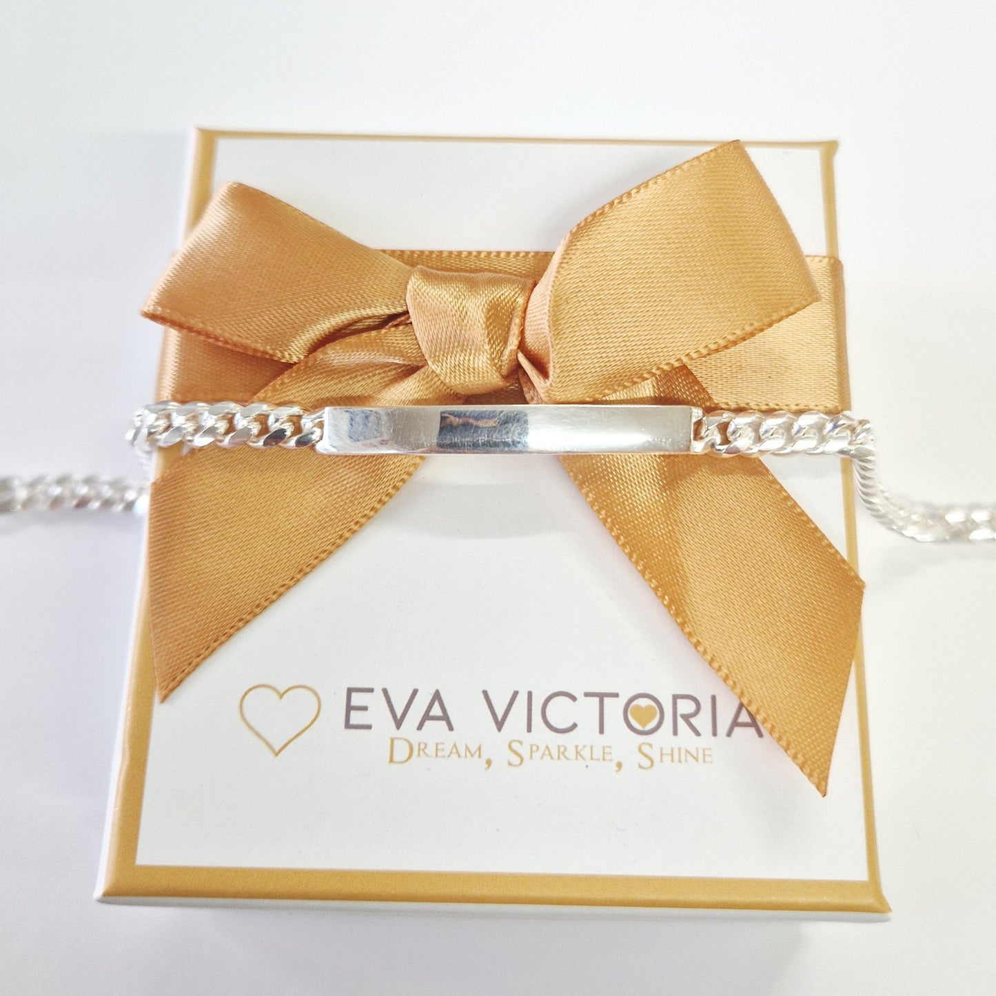 silver engravable id bracelet