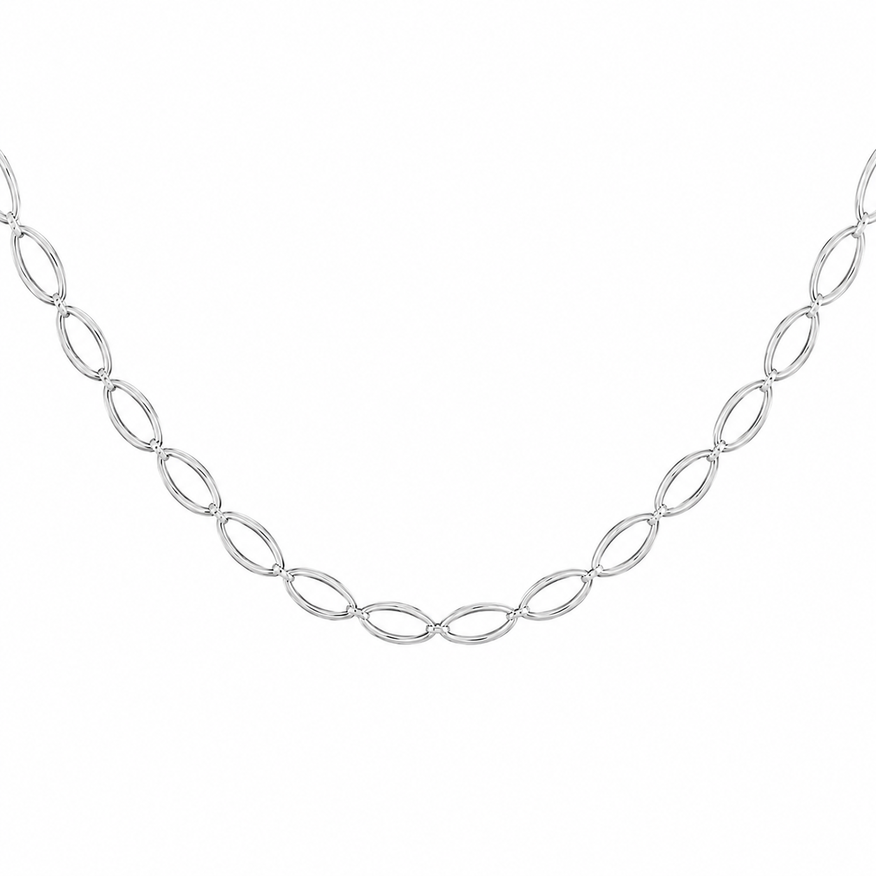 Eva Victoria Modern Oval Chain Necklace