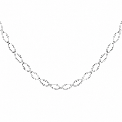 Eva Victoria Modern Oval Chain Necklace