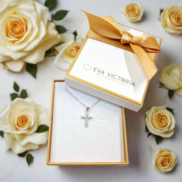 Children Sterling Silver Sparkling Cross Pendant