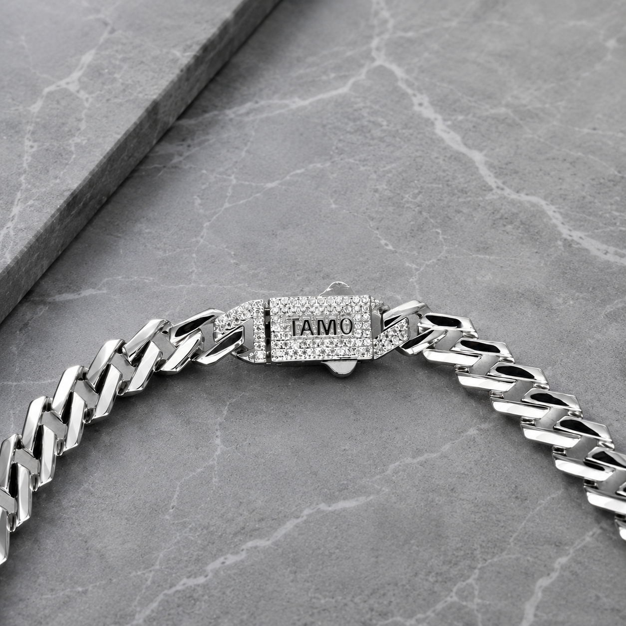 Sterling Silver Statement Curb Chain with Fancy Catch 9mm