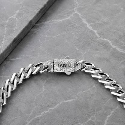 Sterling Silver Statement Curb Chain with Fancy Catch 9mm