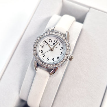 My First Holy Communion Crystal White Watch