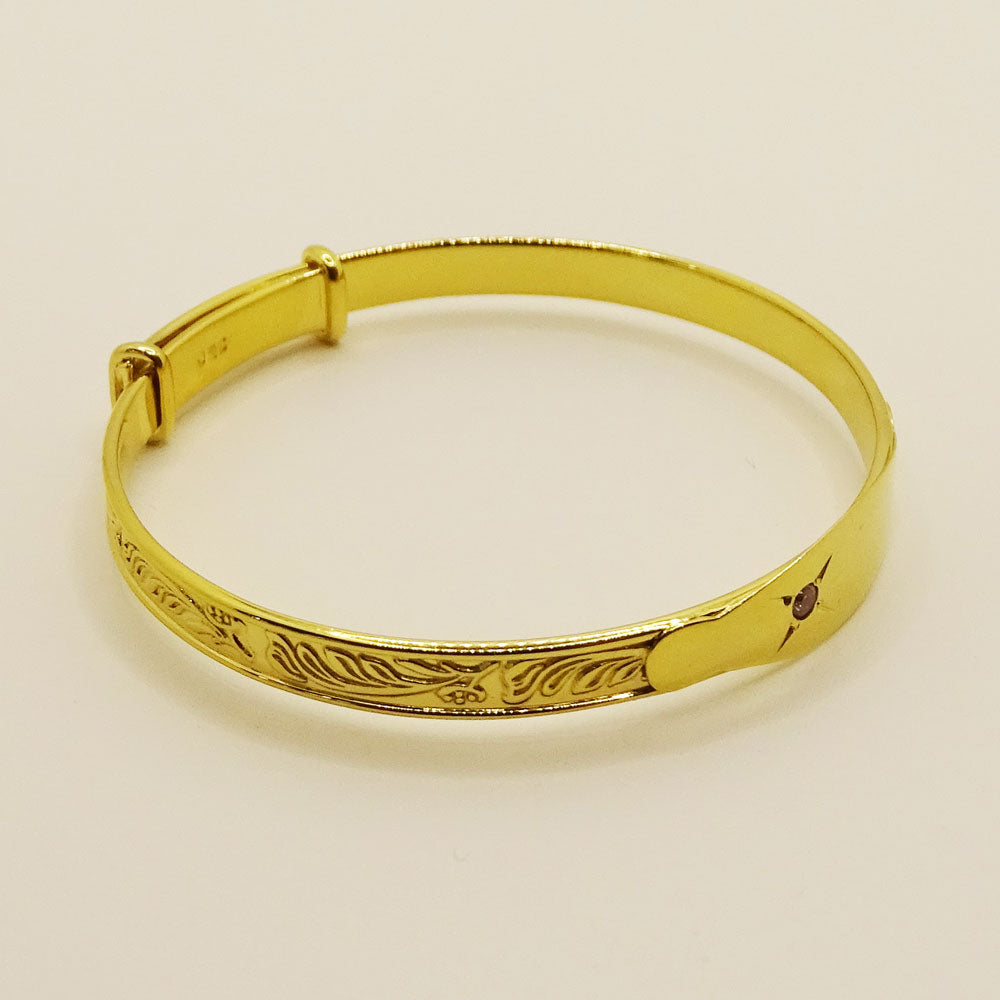 Baby Sterling Silver Gold Plated Bracelet 