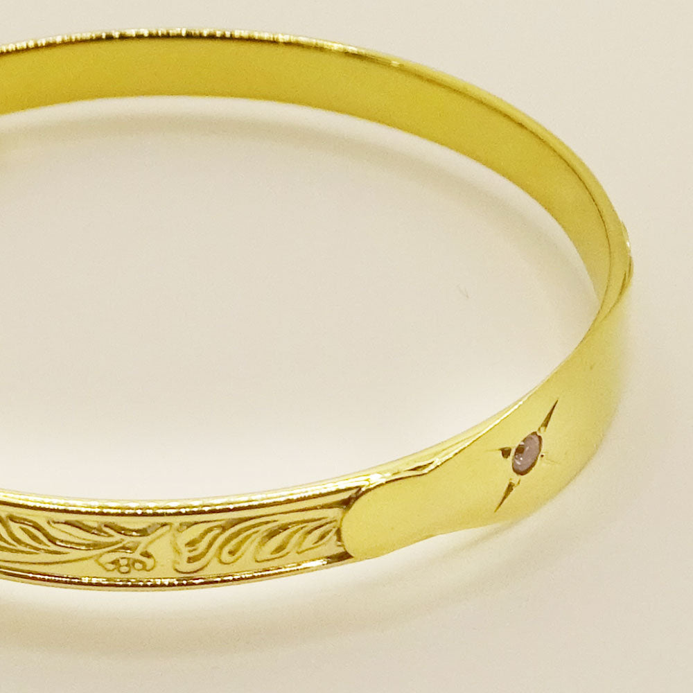 Baby Bangle Sterling Silver Gold Plated 