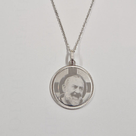 St Padre Pio Sterling Silver Medal