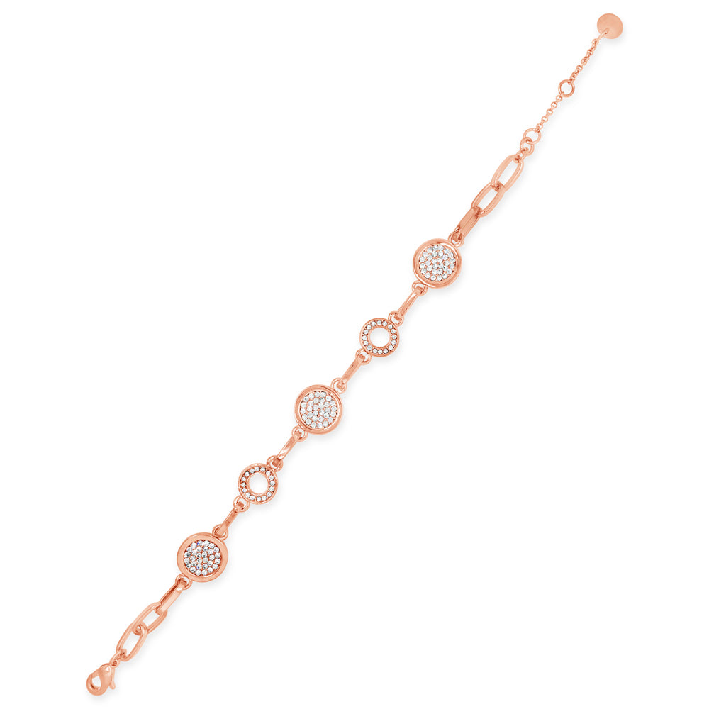 Arina Rose Gold Clear Crystals Bracelet