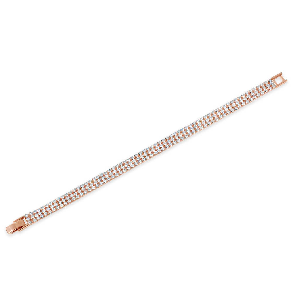 Ava Rose Gold Tennis Statement Bracelet