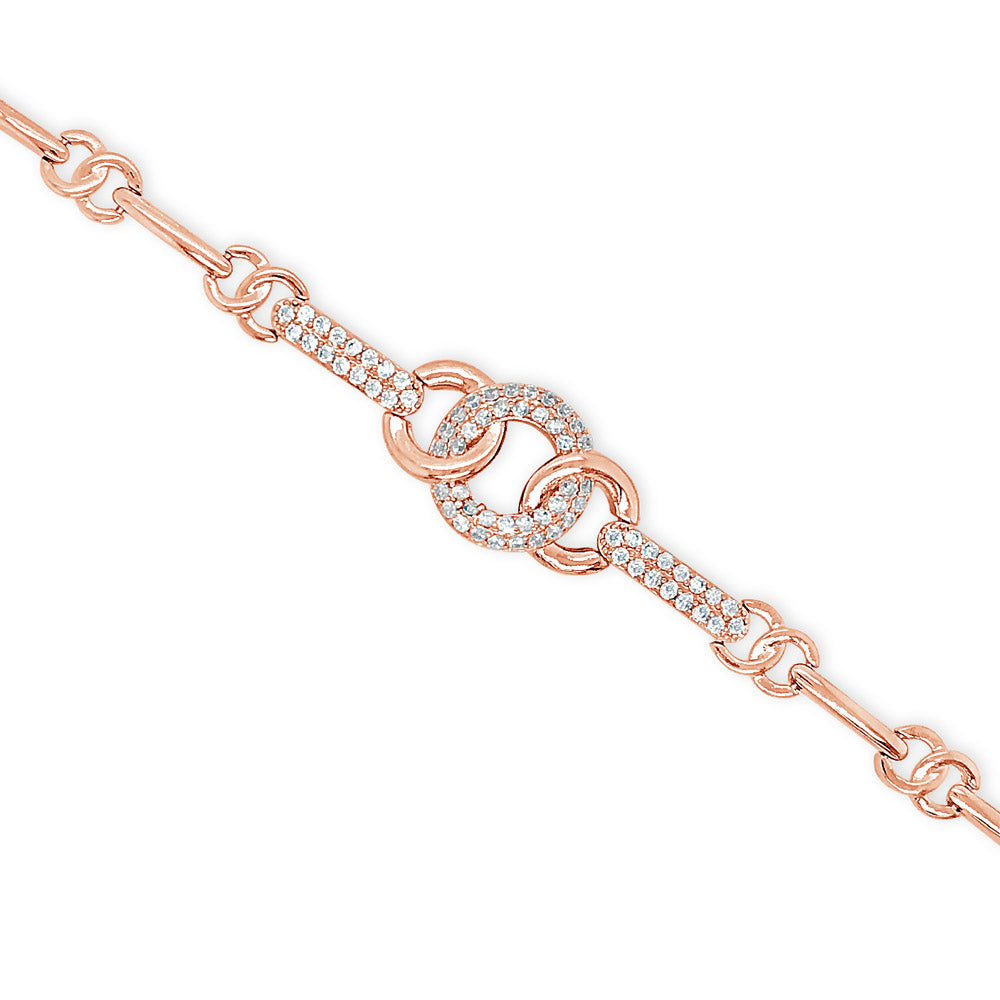 Channel Rose Gold Multi Circles Bracelet Gift Set