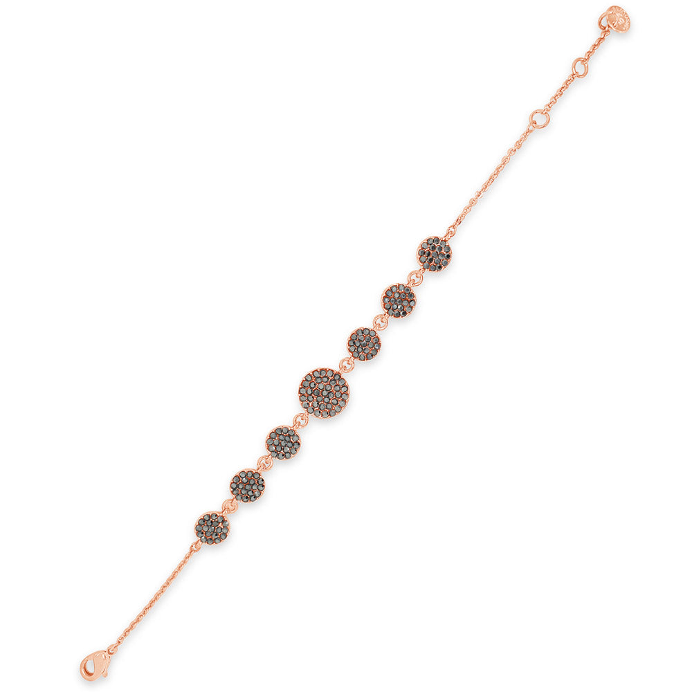 Clara Rose Gold Black Crystals Bracelet