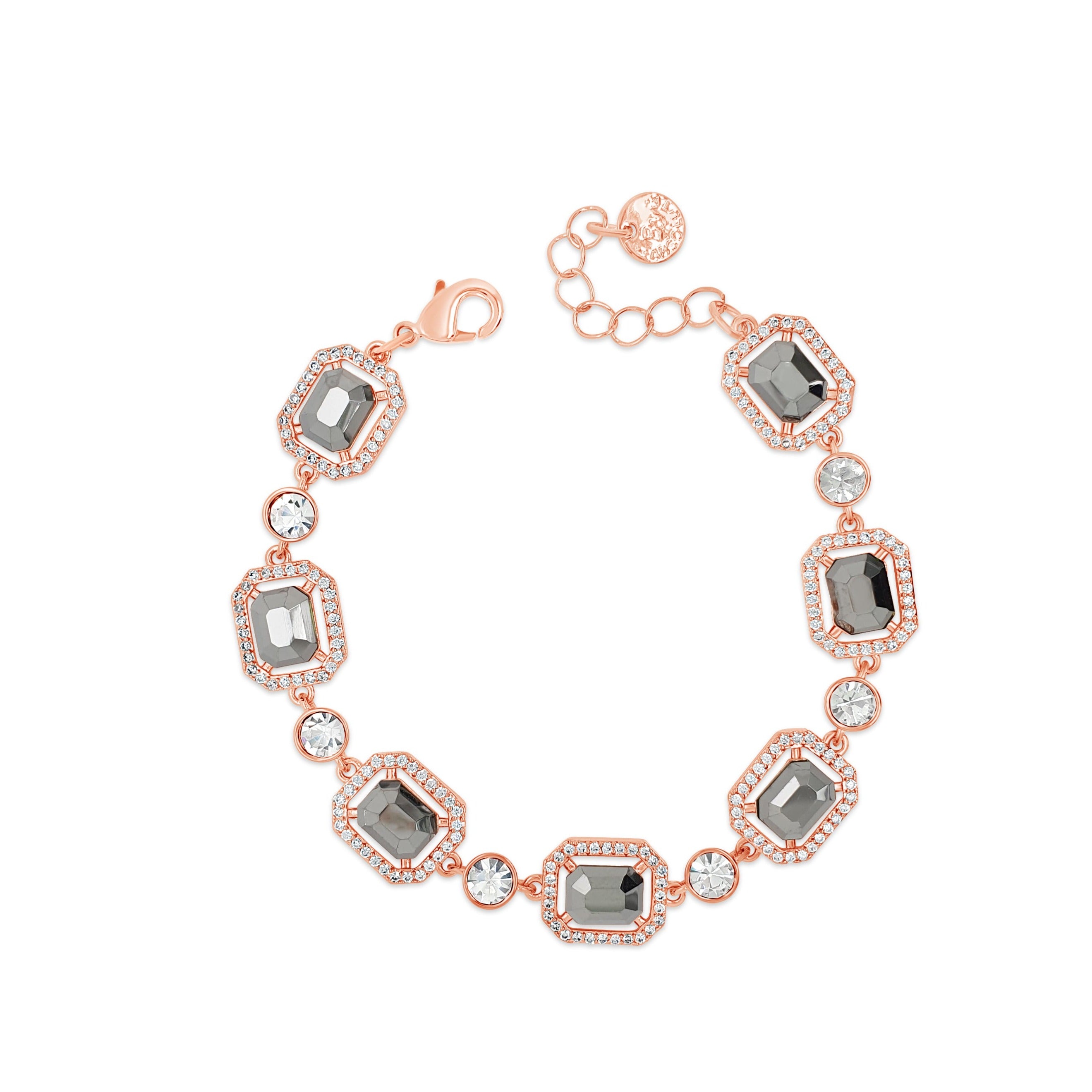 Andrea Hematite Crystals Rose Gold Bracelet 