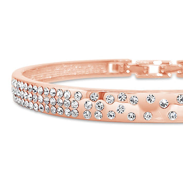 Tatiana Rose Gold Diamante Bangle