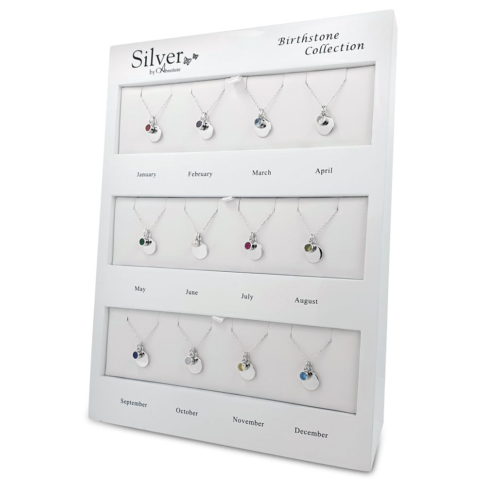 April Birthstone Sterling Silver Pendant And Earrings Set - Eva Victoria