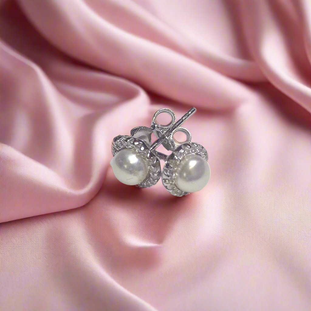 Children Sterling Silver Pearl Earrings Ireland