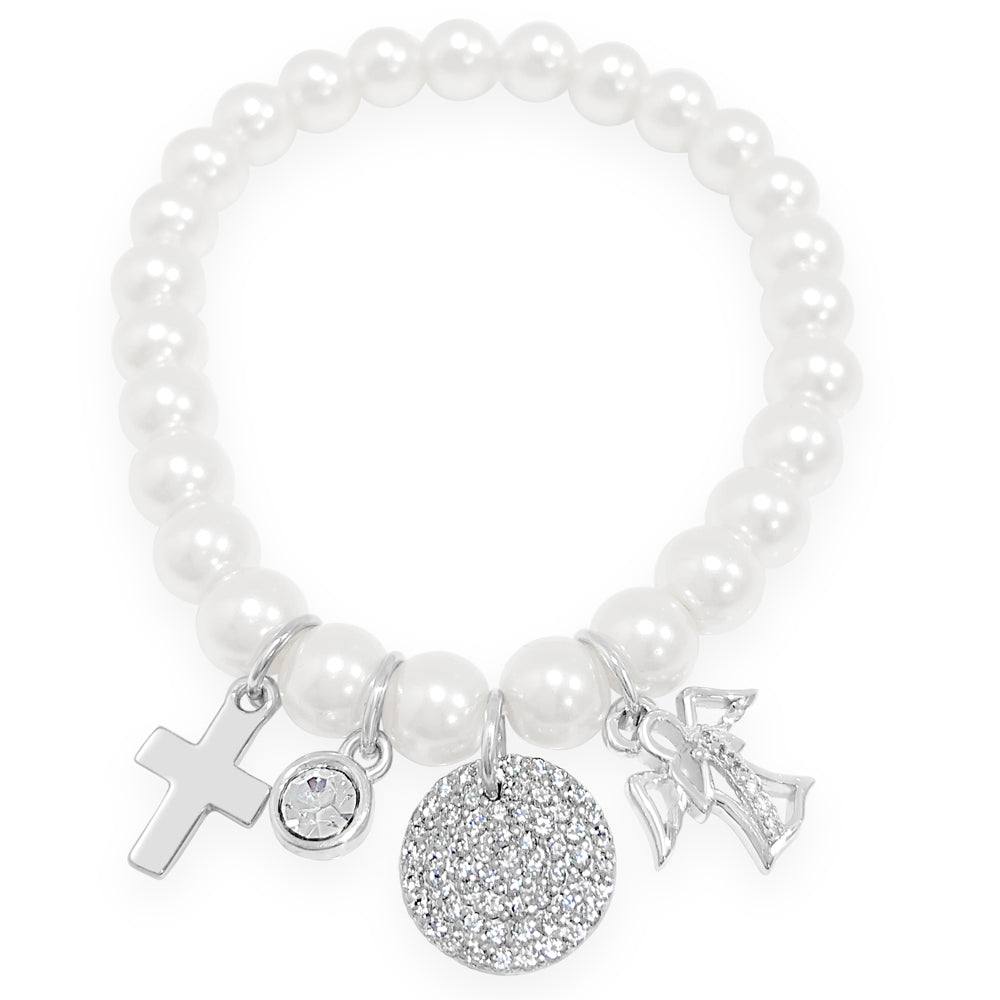 Shop Angel Pearls Children Sterling Silver Communion Bracelet