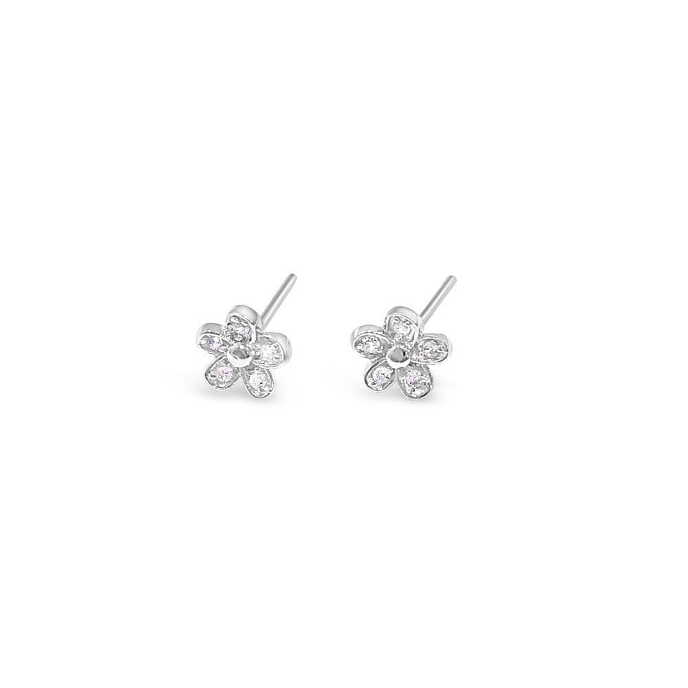 Daisy Children Sterling Silver Flower Earrings