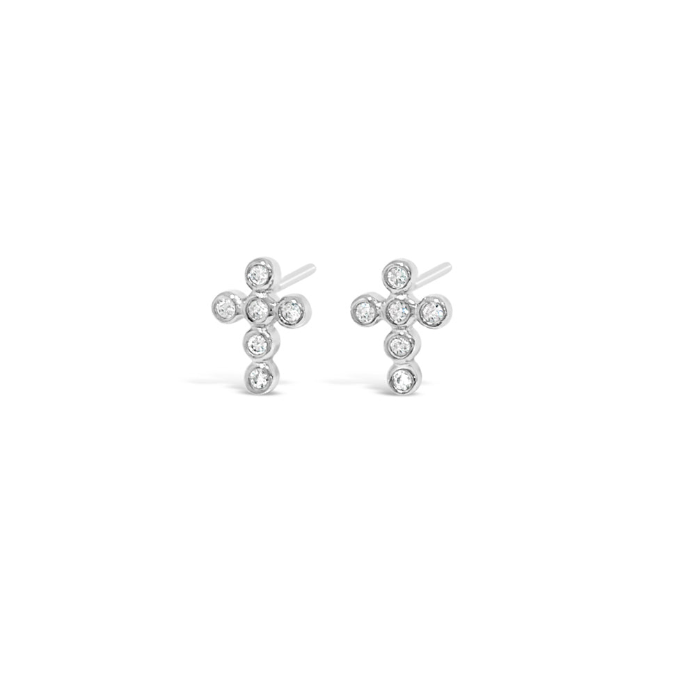 Children Sterling Silver Cross Earrings