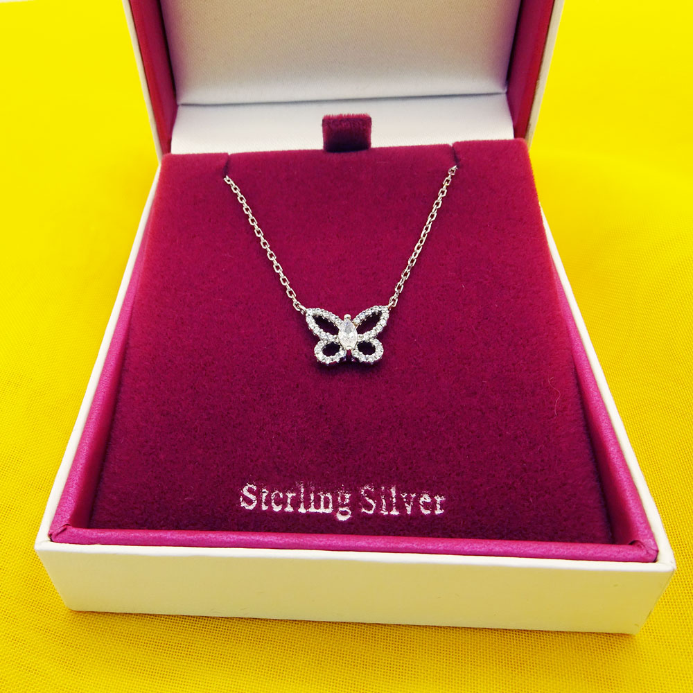 Joy Butterfly Children Sterling Silver Pendant Gift Set
