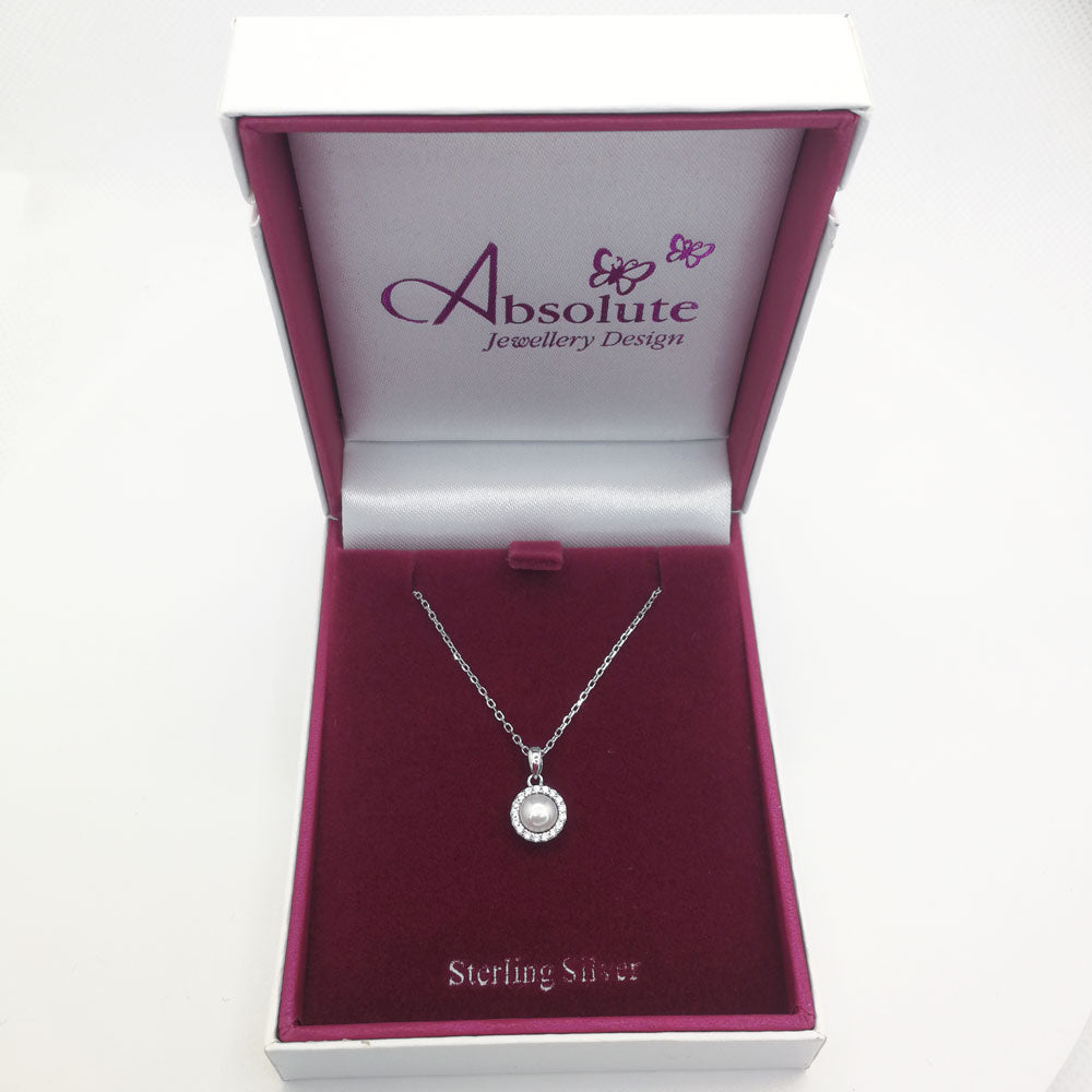 Holly Children Sterling Silver Pearl Pendant Gift Set