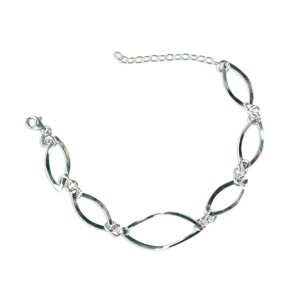 Aubrey Multilayered Sterling Silver Bracelet - Eva Victoria