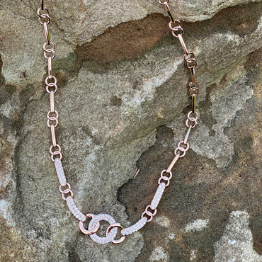 Shop Channel Rose Gold Multi Circles Necklace