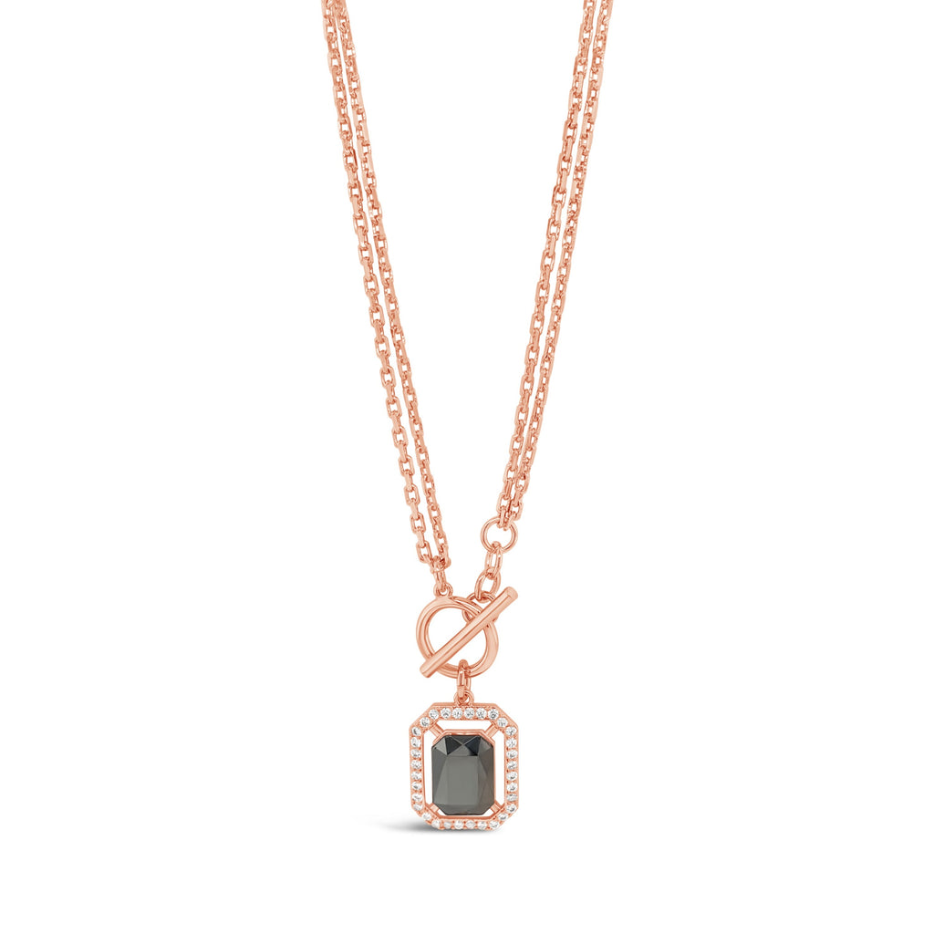 Antonia Rose Gold Hematite Crystal 2 in 1 Necklace