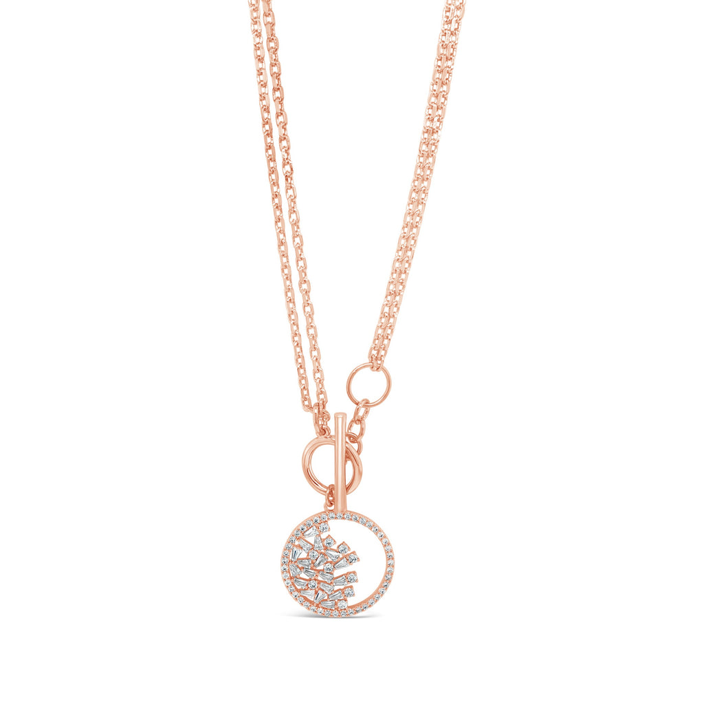 Florence Rose Gold & Crystals 2 in 1 Pendant