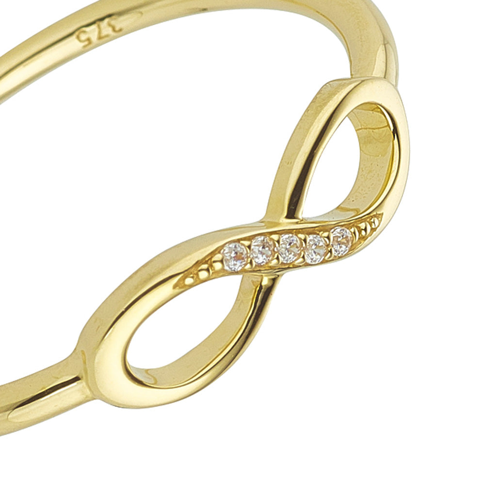 9ct Yellow Gold Infinity Ring Gift Set