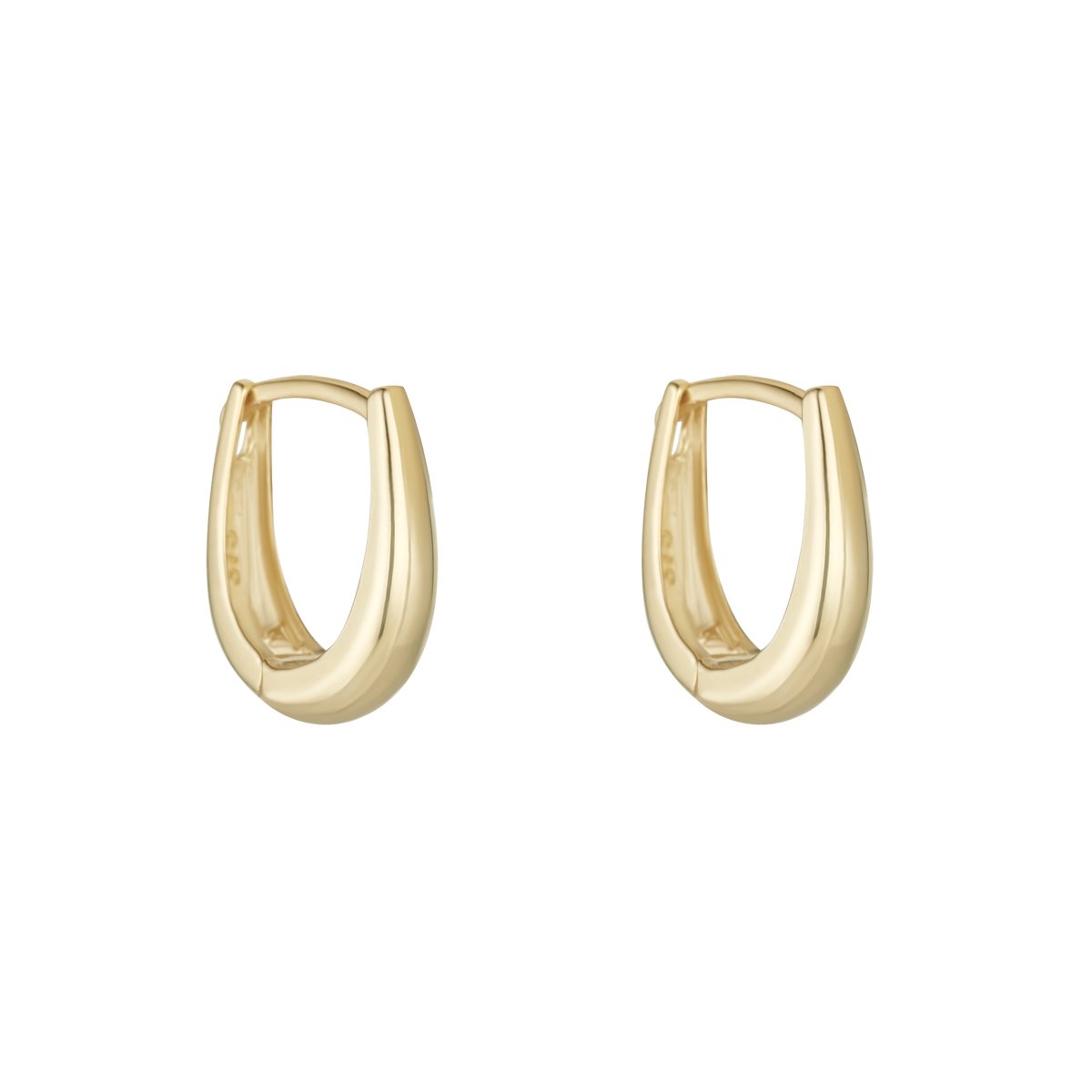 9ct Yellow Gold Balbous Huggie Hoop Earrings
