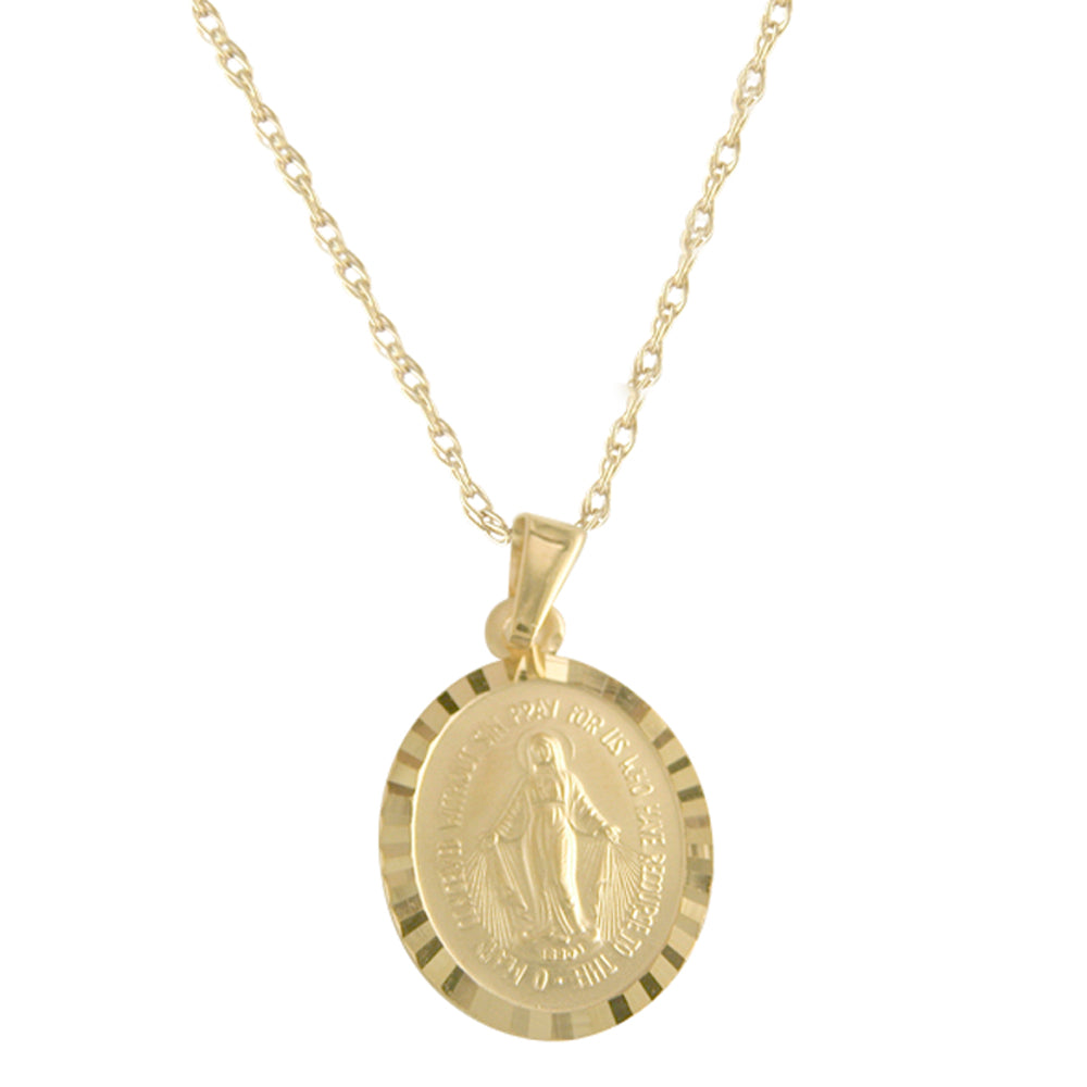 Shop 9ct Yellow Gold Miraculous Medal Ireland