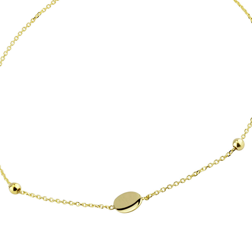 Shop 9ct Yellow Gold Small Circle & Ball Bracelet