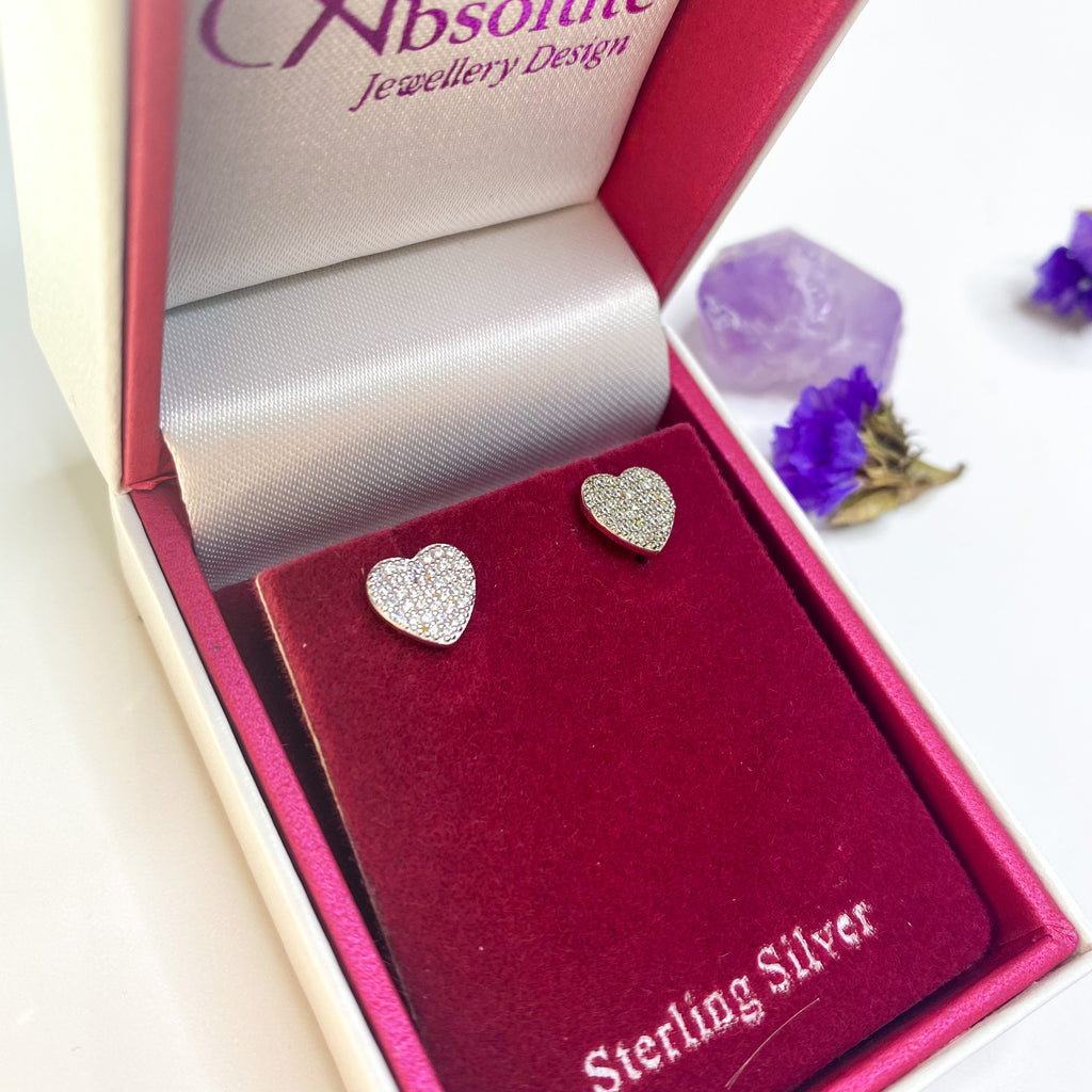 Alana Heart Children Sterling Silver Earrings Gift Box