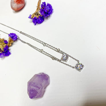 Nova Diamante Sterling Silver Double Necklace