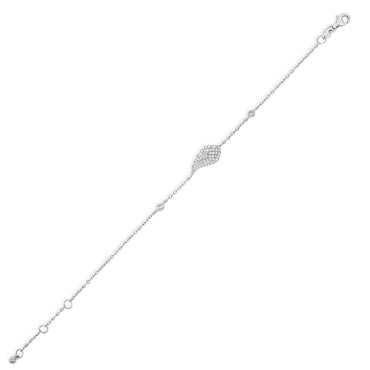 Angel Wing Crystal Sterling Silver Bracelet - Eva Victoria