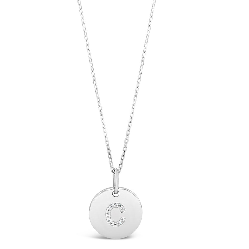 C - Initial Letter Sterling Silver Necklace - Eva Victoria