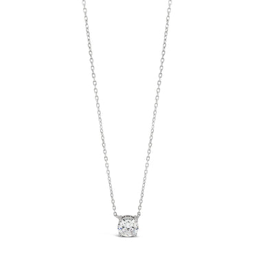 Classic Sterling Silver Solitaire Pendant