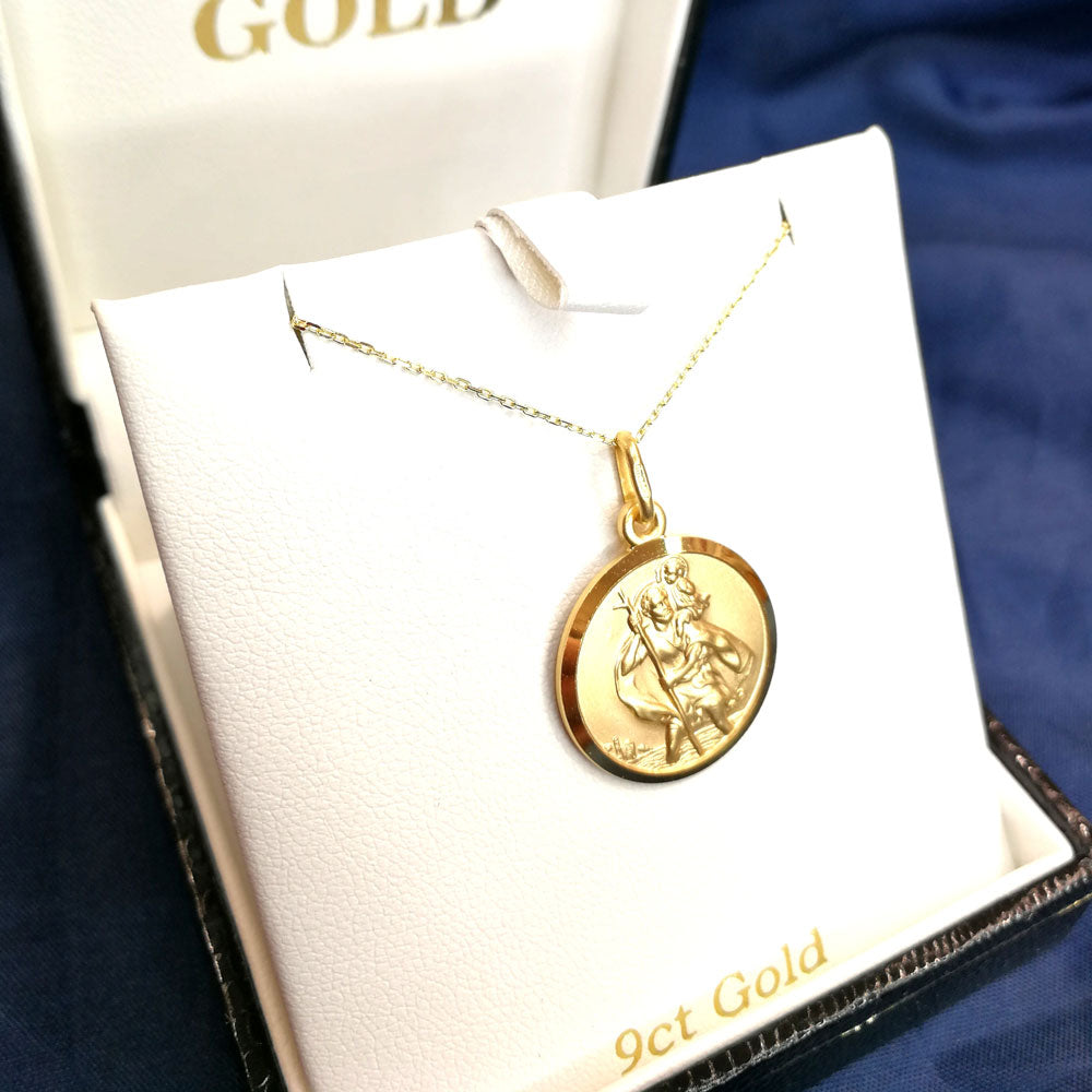 9ct Yellow Gold St Christopher's Medal 