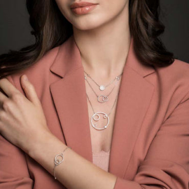 Destiny Inter-circle Delicate Sterling Silver Bracelet