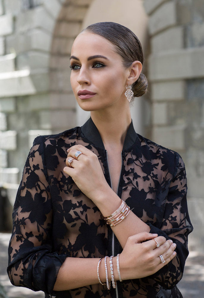 Shop Anastasia Statement Rose Gold Drop Earrings