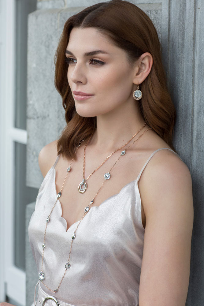 Buy Ayesha Circular Diamante Stud Gold-Toned Mini Pendant Necklace for  Girls, Women | Pendant: 1x1 cm | Length: 40 cm at Amazon.in