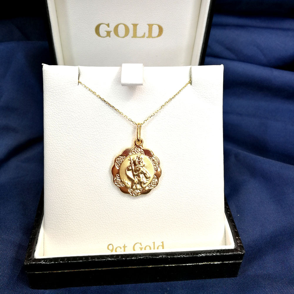 Shop 9ct Gold Dainty St. Christopher's Medal