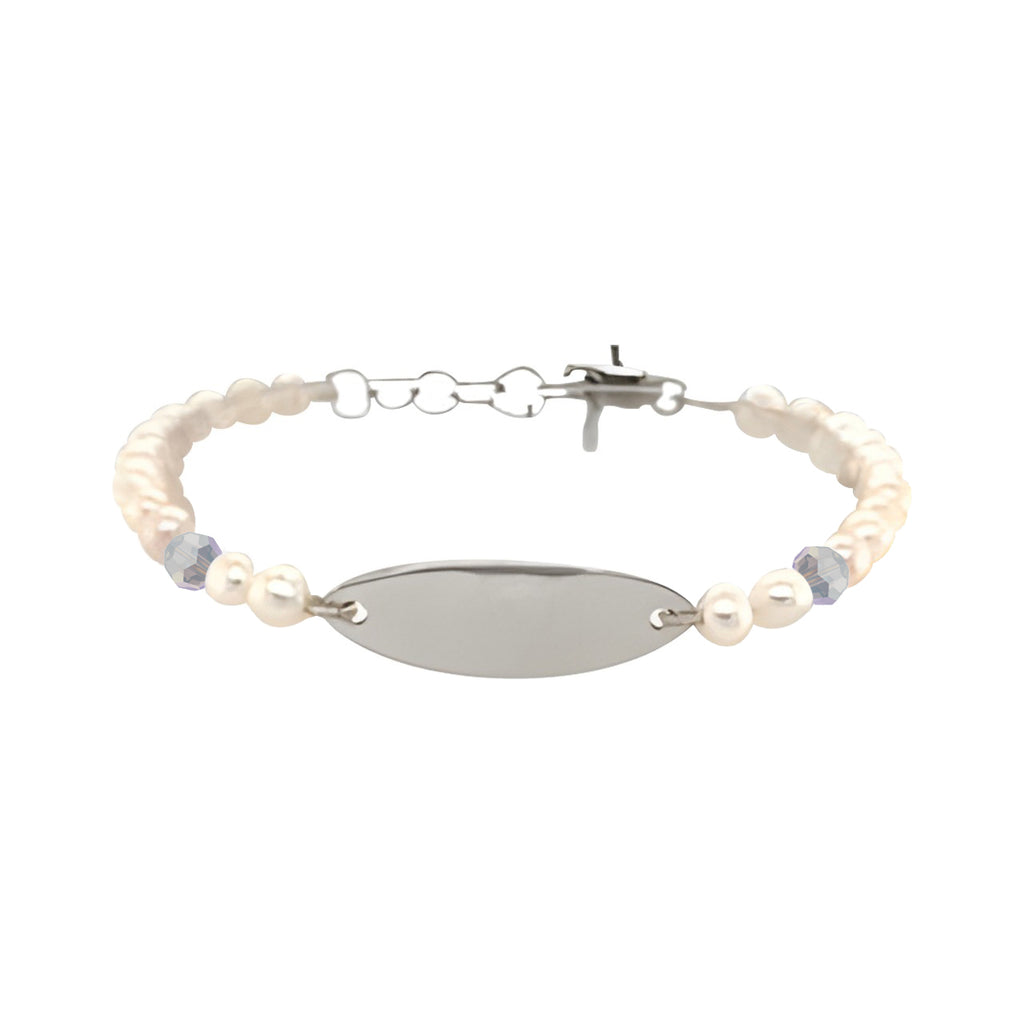 Shop October Fresh Water Pearl Personalized Sterling Silver Bracelet
