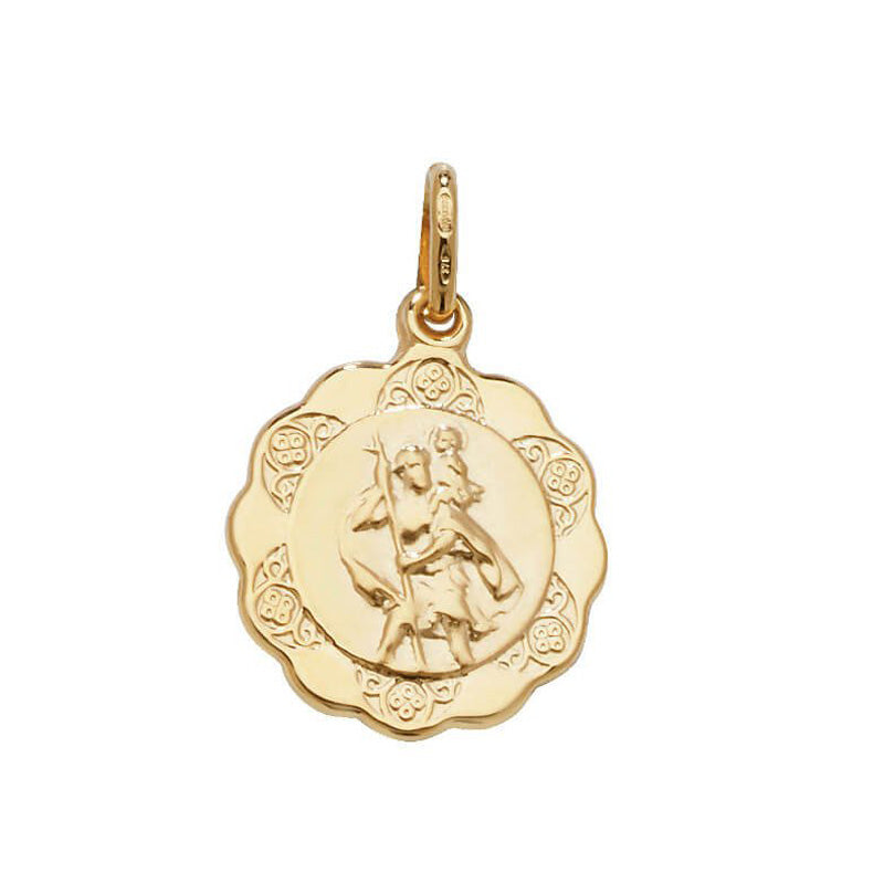 Buy 9ct Gold Dainty St. Christopher's Medal 