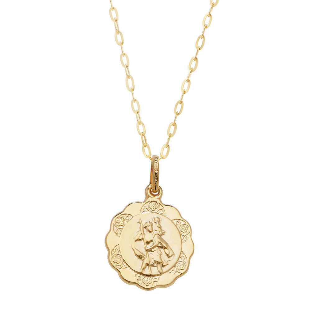 9ct Gold Dainty St. Christopher's Medal