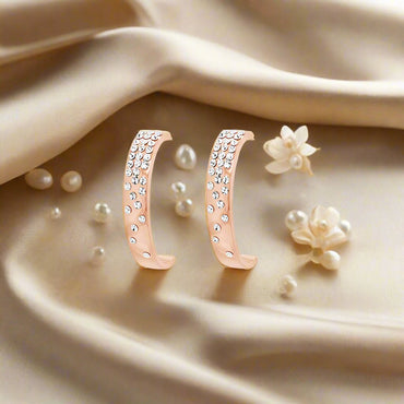 Tina Diamante Rose Gold Stud Earrings