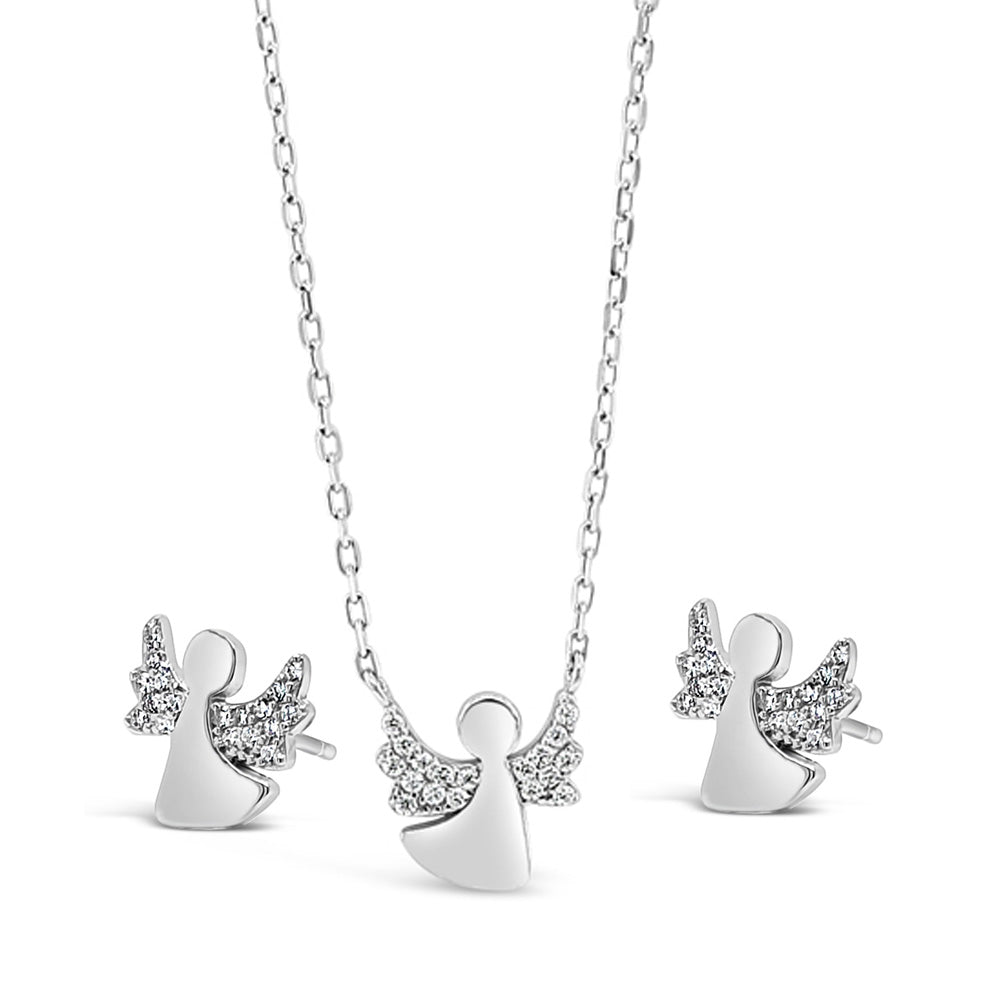 Sterling Silver Guardian Angel Necklace — the attic store