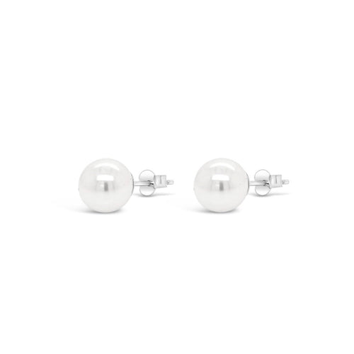 4mm White Pearl Sterling Silver Stud Earrings